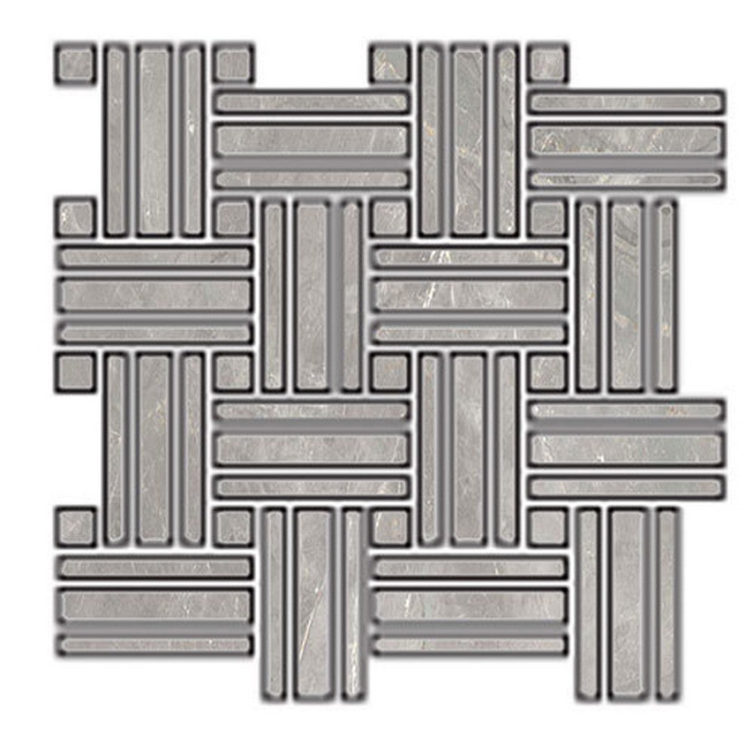 Tesoro La Dolce Vita 11.5" x 11.5" Rectified Matte Porcelain Basketweave Mosaic