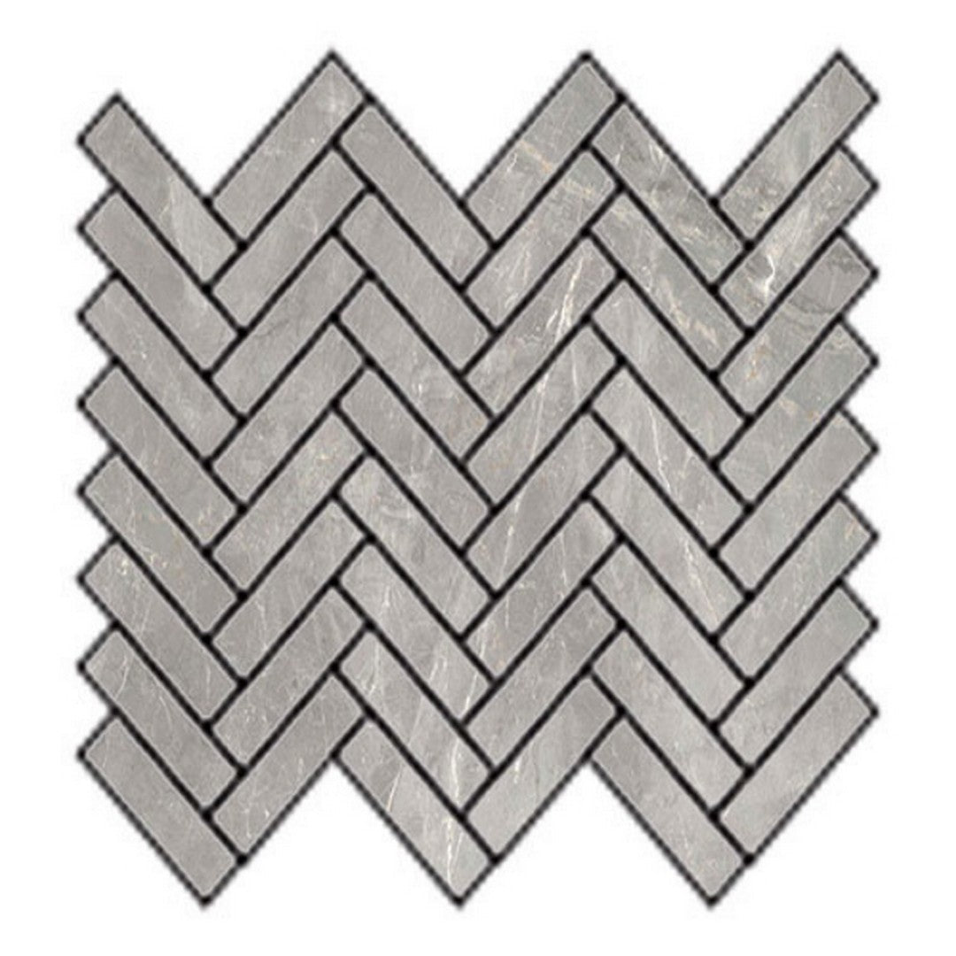 Tesoro La Dolce Vita 12" x 9.75" Rectified Matte Porcelain Herringbone Mosaic