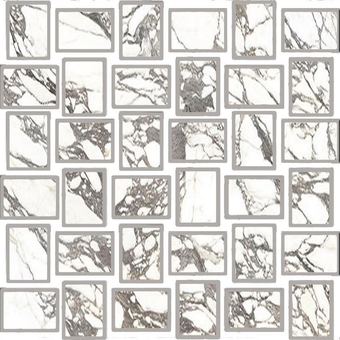 Tesoro La Dolce Vita 11.75" x 11.75" Rectified Matte Porcelain Basketweave Mosaic