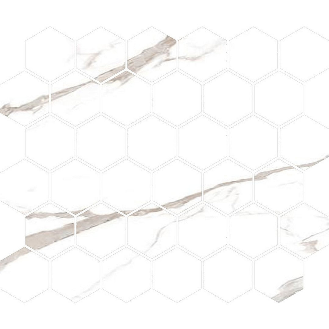 Tesoro La Dolce Vita 11" x 11.50" Rectified Matte Porcelain 2" Hexagon Mosaic