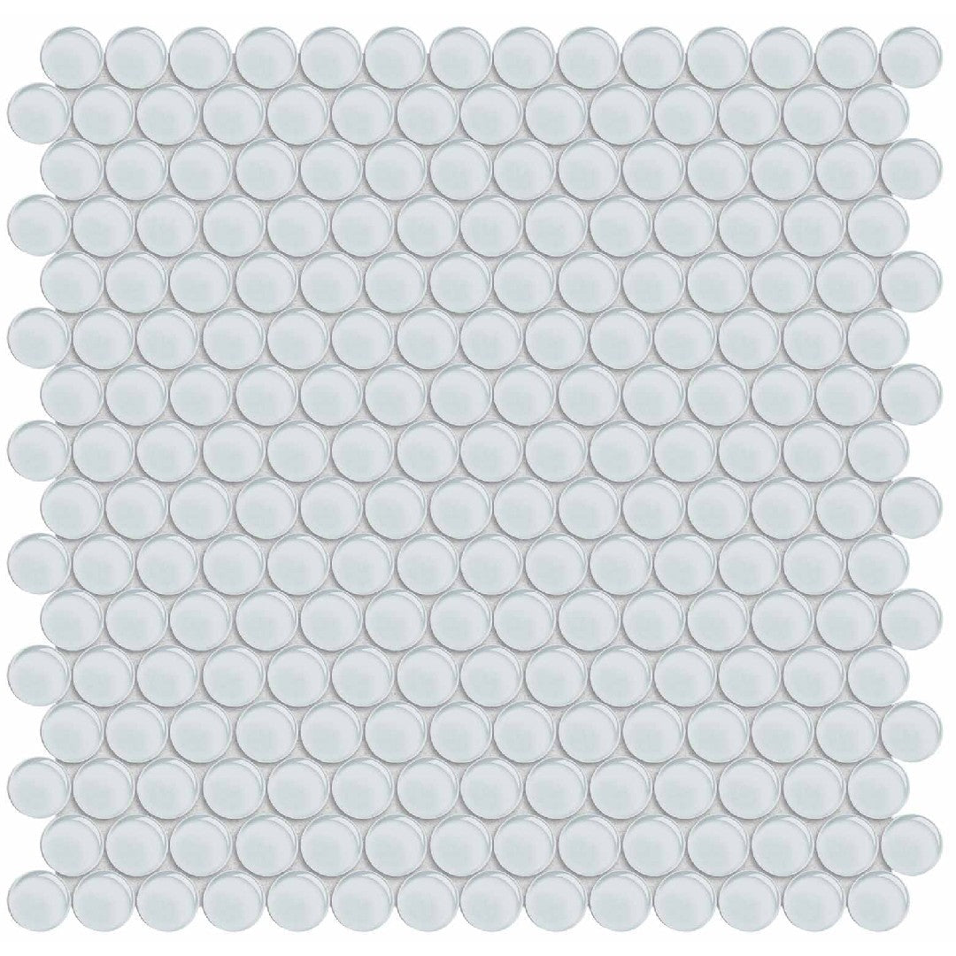 Crossville Elements Glass Posh 12" x 12" Gloss Glass Penny Round Mosaic