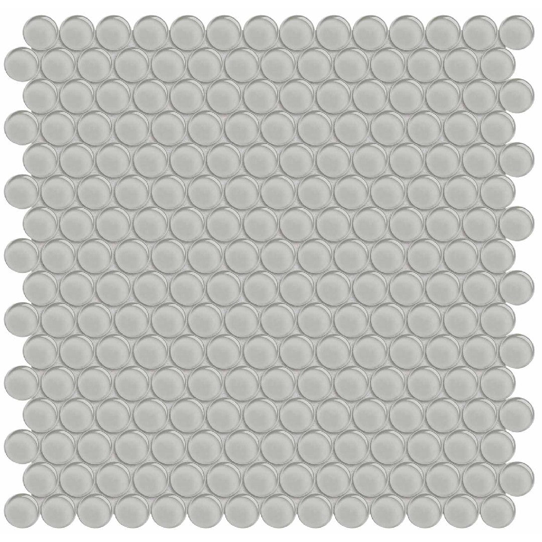 Crossville Elements Glass Posh 12" x 12" Gloss Glass Penny Round Mosaic