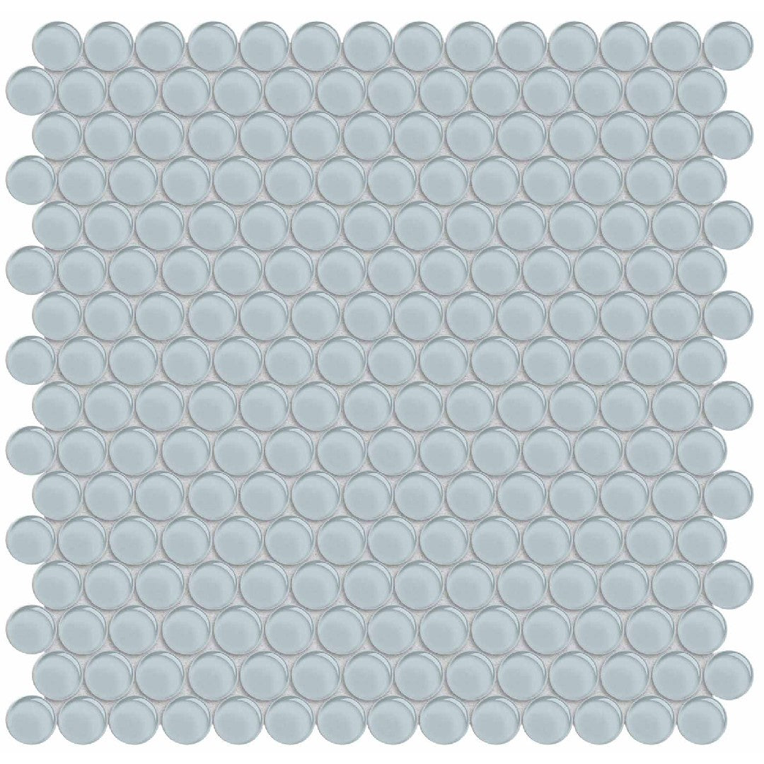 Crossville Elements Glass Posh 12" x 12" Gloss Glass Penny Round Mosaic