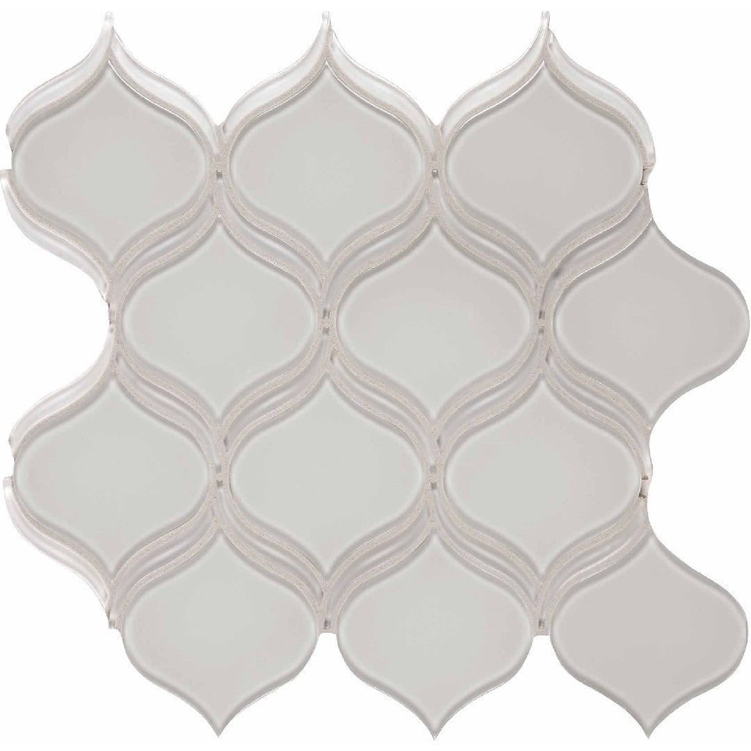 Crossville Elements Glass Posh 12" x 12" Gloss Glass Arabesque Mosaic