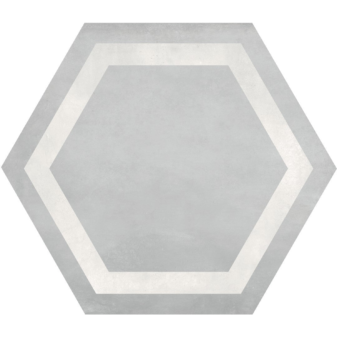 Crossville Form 7" x 8" Matte Porcelain Framed Hexagon Tile