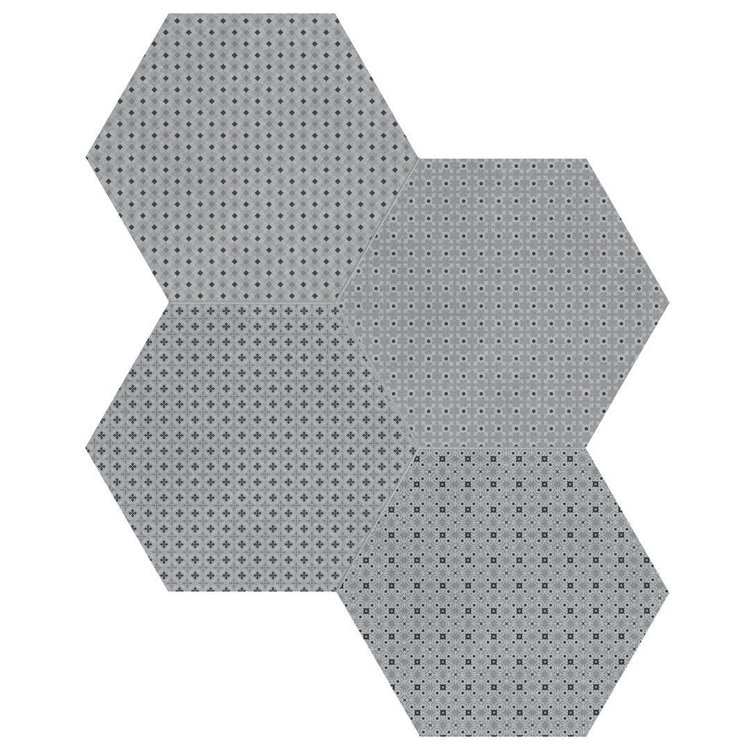 Crossville Studios Tapestri 8.5" x 10" Matte Hexagon Deco Porcelain Tile