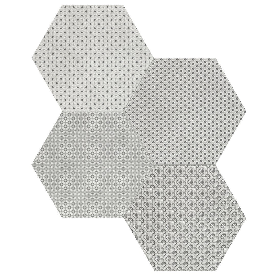 Crossville Studios Tapestri 8.5" x 10" Matte Hexagon Deco Porcelain Tile