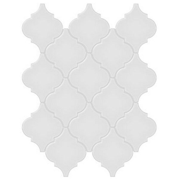 Crossville Studios Soho Glazed 11" x 13" Glossy Arabesque Porcelain Mosaic