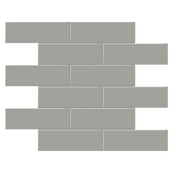 Crossville Studios Soho Glazed 11.65" x 11.73" Glossy 2x6" Brick Porcelain Mosaic