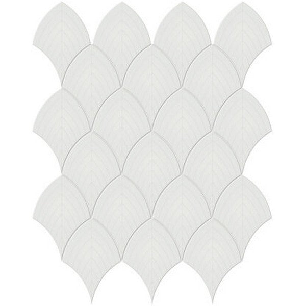 Crossville Studios Soho Glazed 11" x 13" Glossy Scallop Porcelain Mosaic