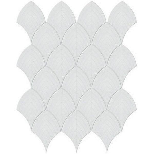 Crossville Studios Soho Glazed 11" x 13" Glossy Scallop Porcelain Mosaic