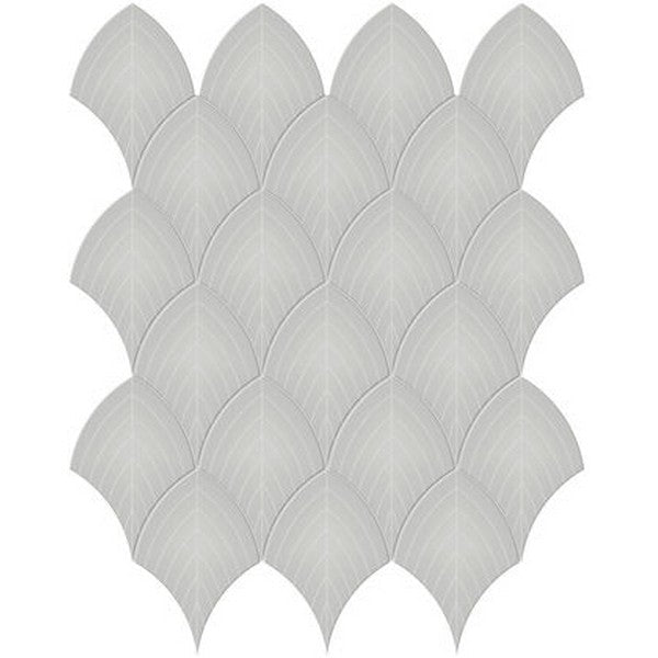 Crossville Studios Soho Glazed 11" x 13" Glossy Scallop Porcelain Mosaic