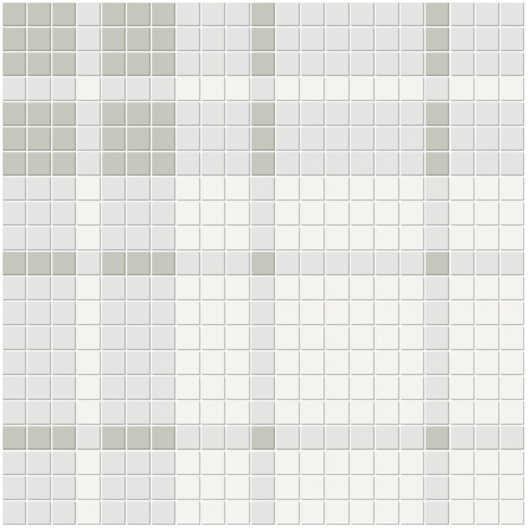 Crossville Soho Patterned 12" x 12" Matte Plaid Porcelain Mosaic