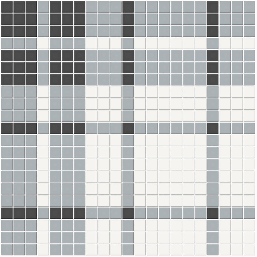 Crossville Soho Patterned 12" x 12" Matte Plaid Porcelain Mosaic