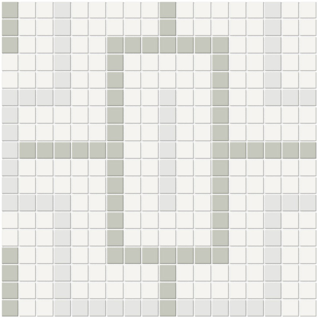 Crossville Soho Patterned 12" x 12" Matte Chain Porcelain Mosaic
