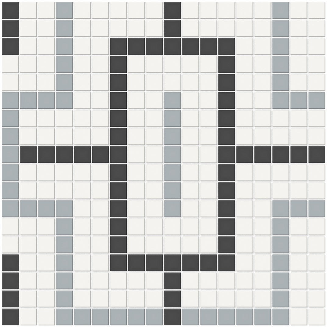 Crossville Soho Patterned 12" x 12" Matte Chain Porcelain Mosaic