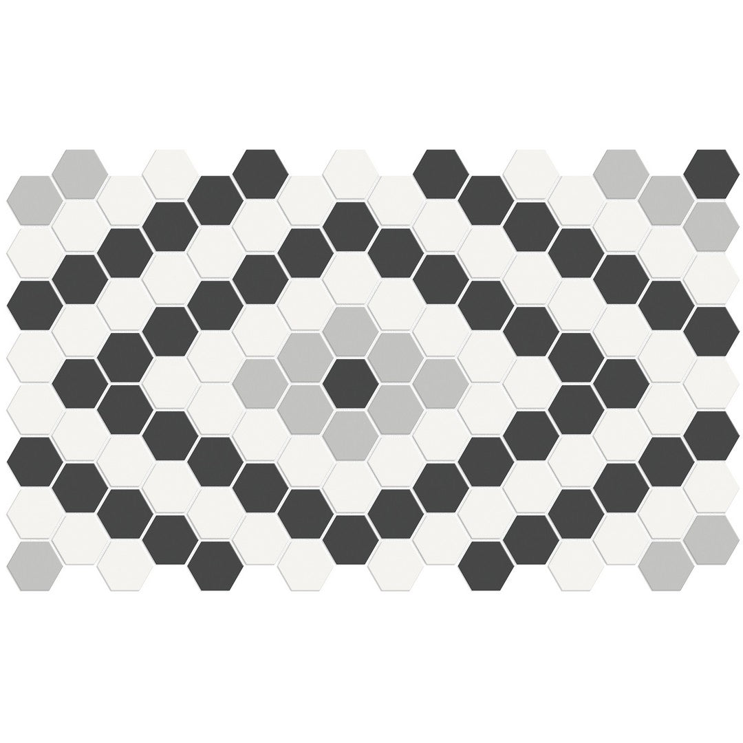 Crossville Soho Patterned 8" x 13" Matte Diamond Porcelain Mosaic