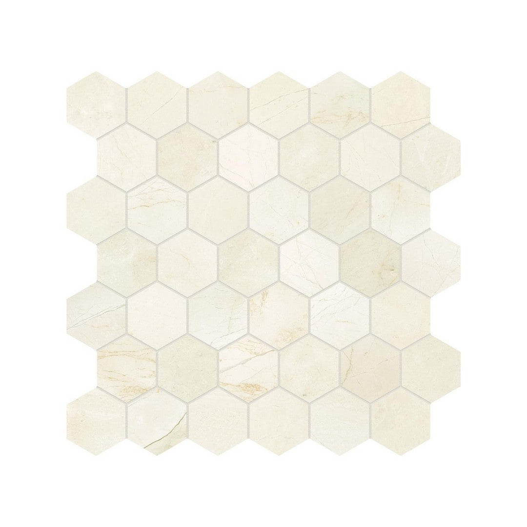 Anatolia Natural Stone 12" x 12" Honed Marble 2" Hexagon Mosaic