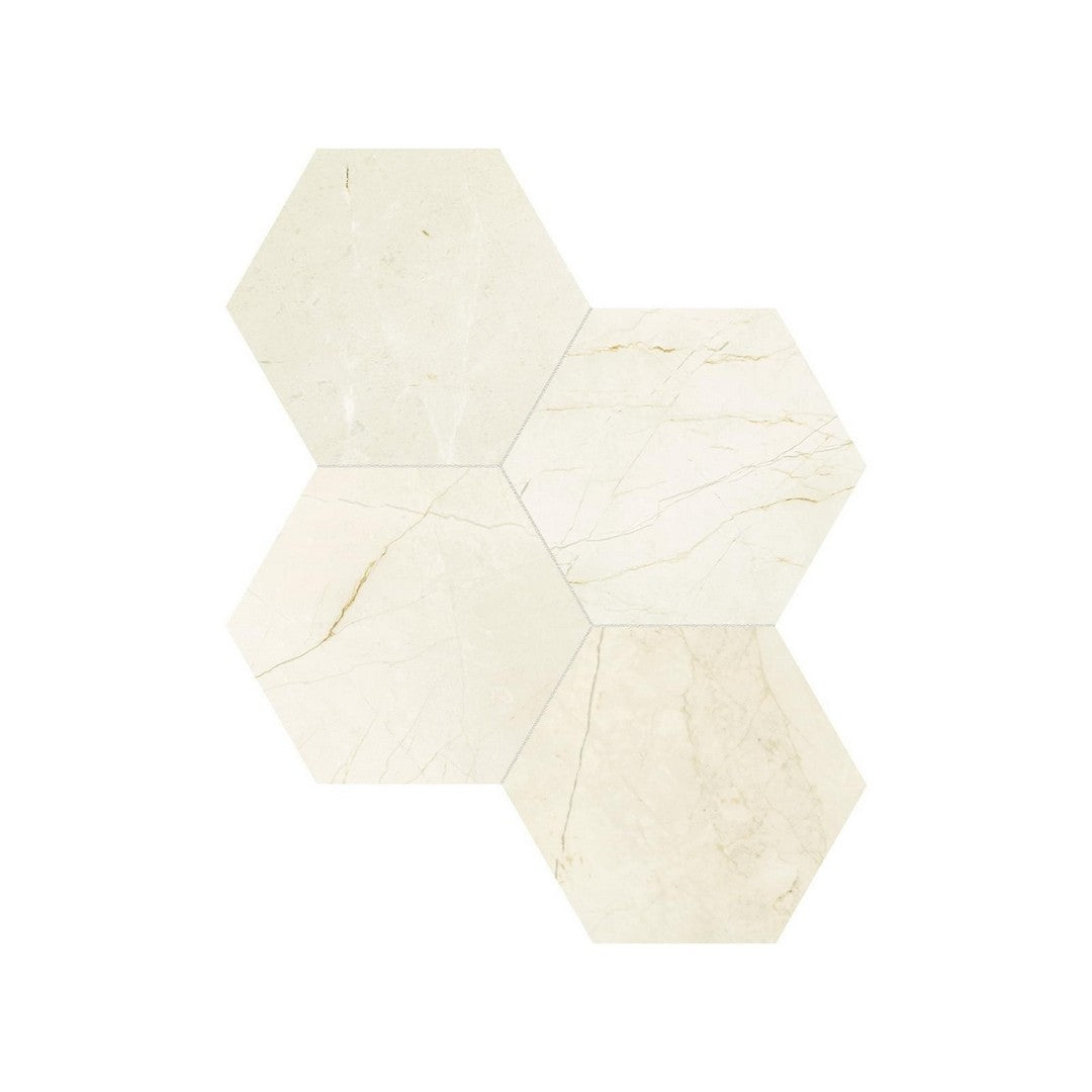 Anatolia Natural Stone 12" x 10" Honed Marble 6" Hexagon Mosaic