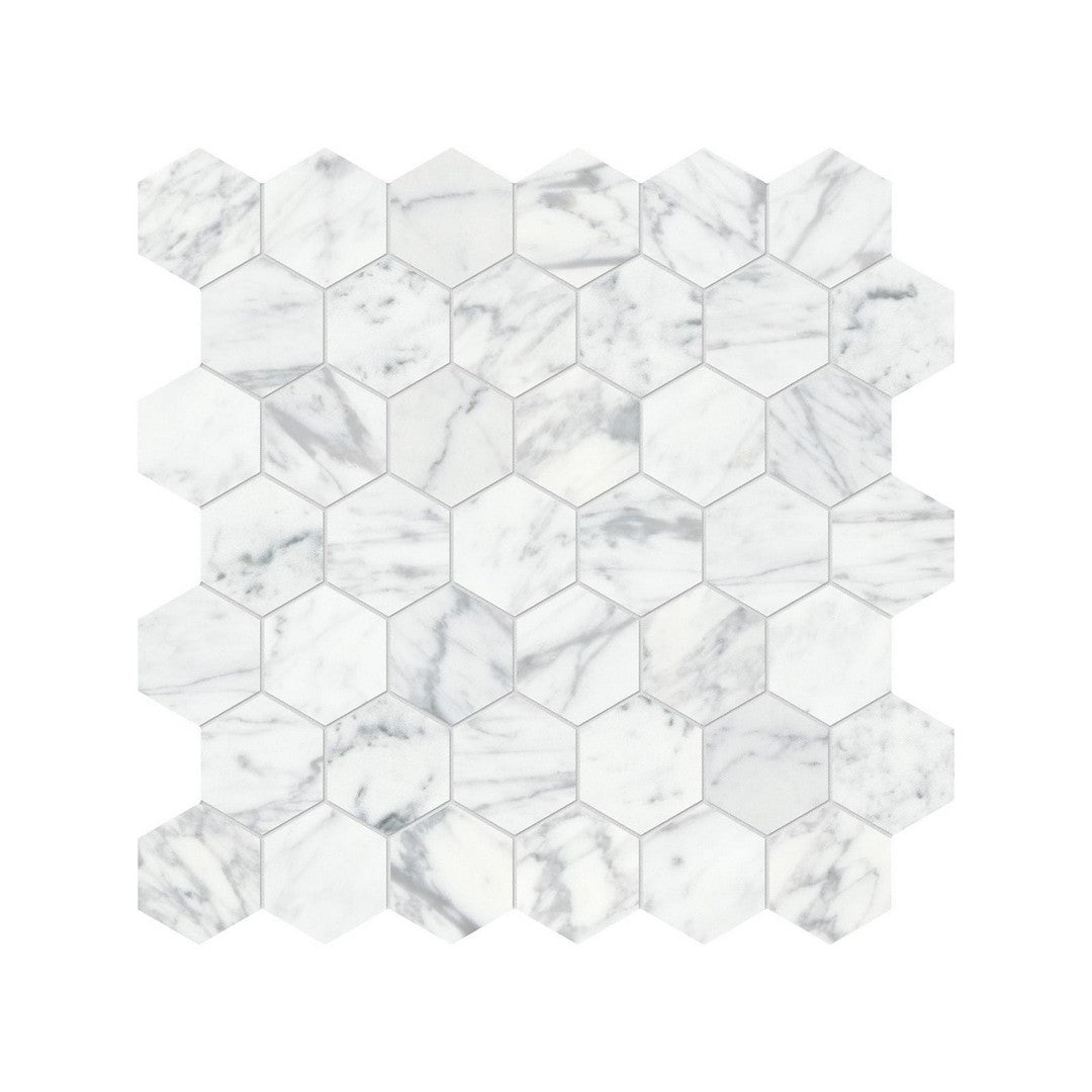Anatolia Natural Stone 12" x 12" Honed Marble 2" Hexagon Mosaic