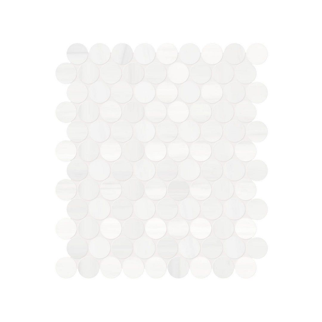 Anatolia Natural Stone 11" x 12" Honed Dolomite 1.25" Penny Round Mosaic