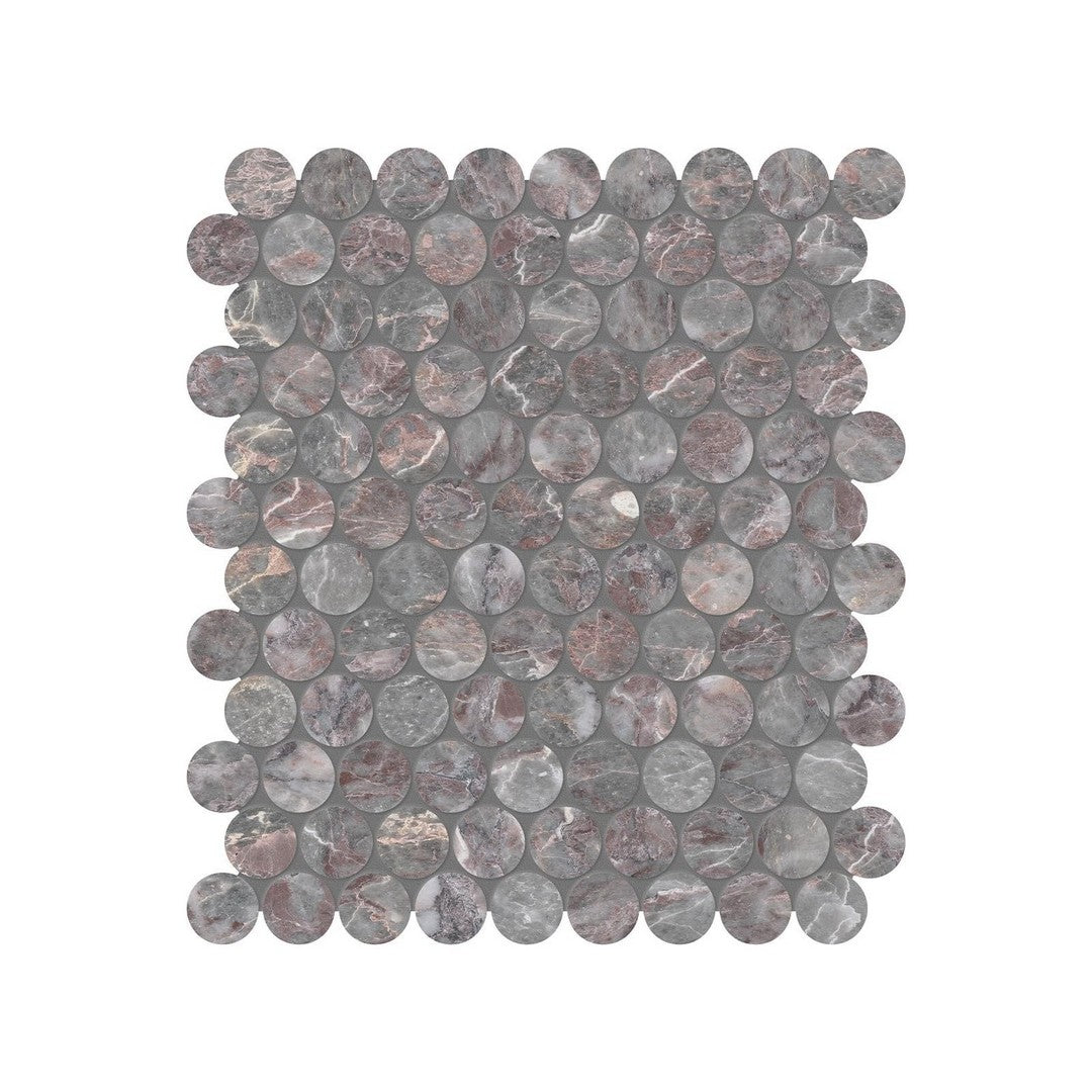 Anatolia Natural Stone 11" x 12" Honed Marble 1.25" Penny Round Mosaic