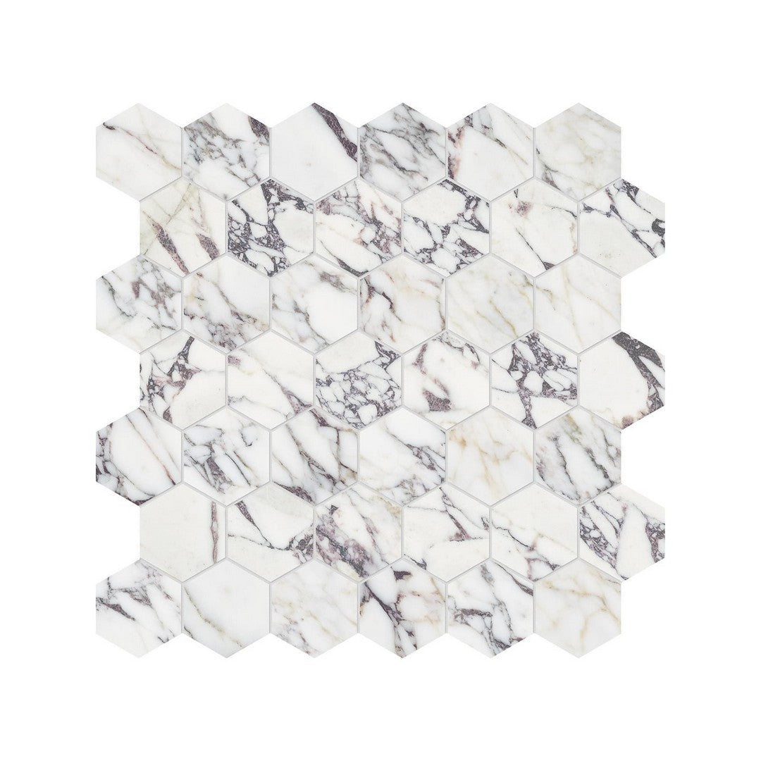 Anatolia Natural Stone 12" x 12" Honed Marble 2" Hexagon Mosaic