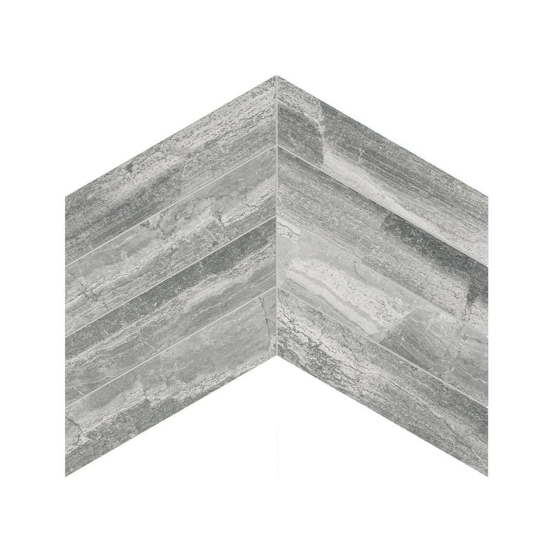 Anatolia Natural Stone 10" x 15" Honed Marble Chevron Mosaic