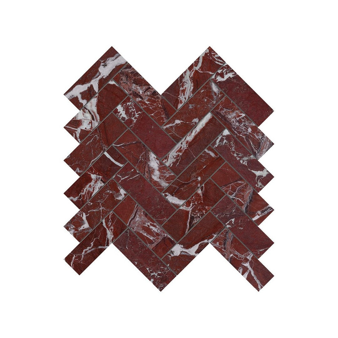 Anatolia Natural Stone 11" x 12" Polished Marble 1.25x4" Herringbone Mosaic