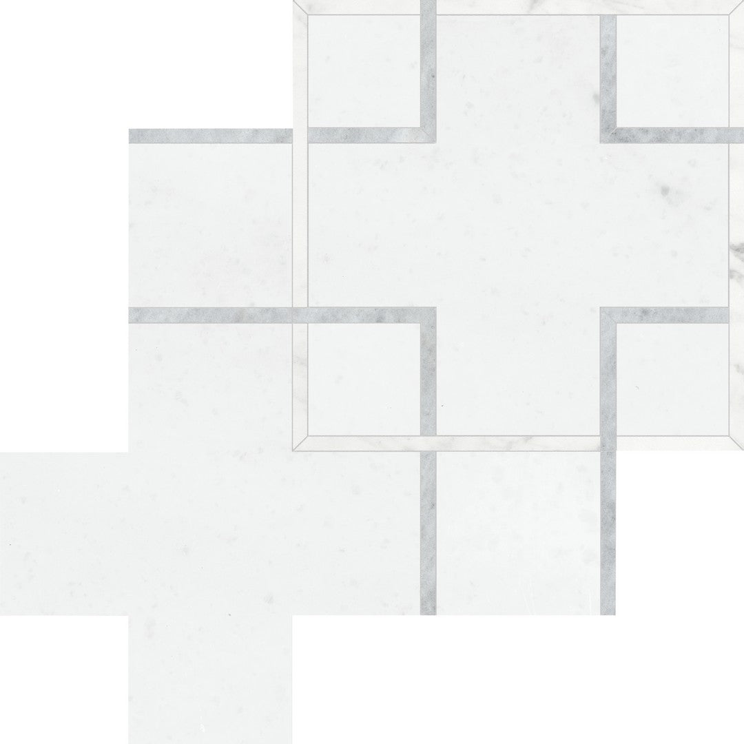 Anatolia Utopio Schema 11" x 11" Honed Marble Block Mosaic