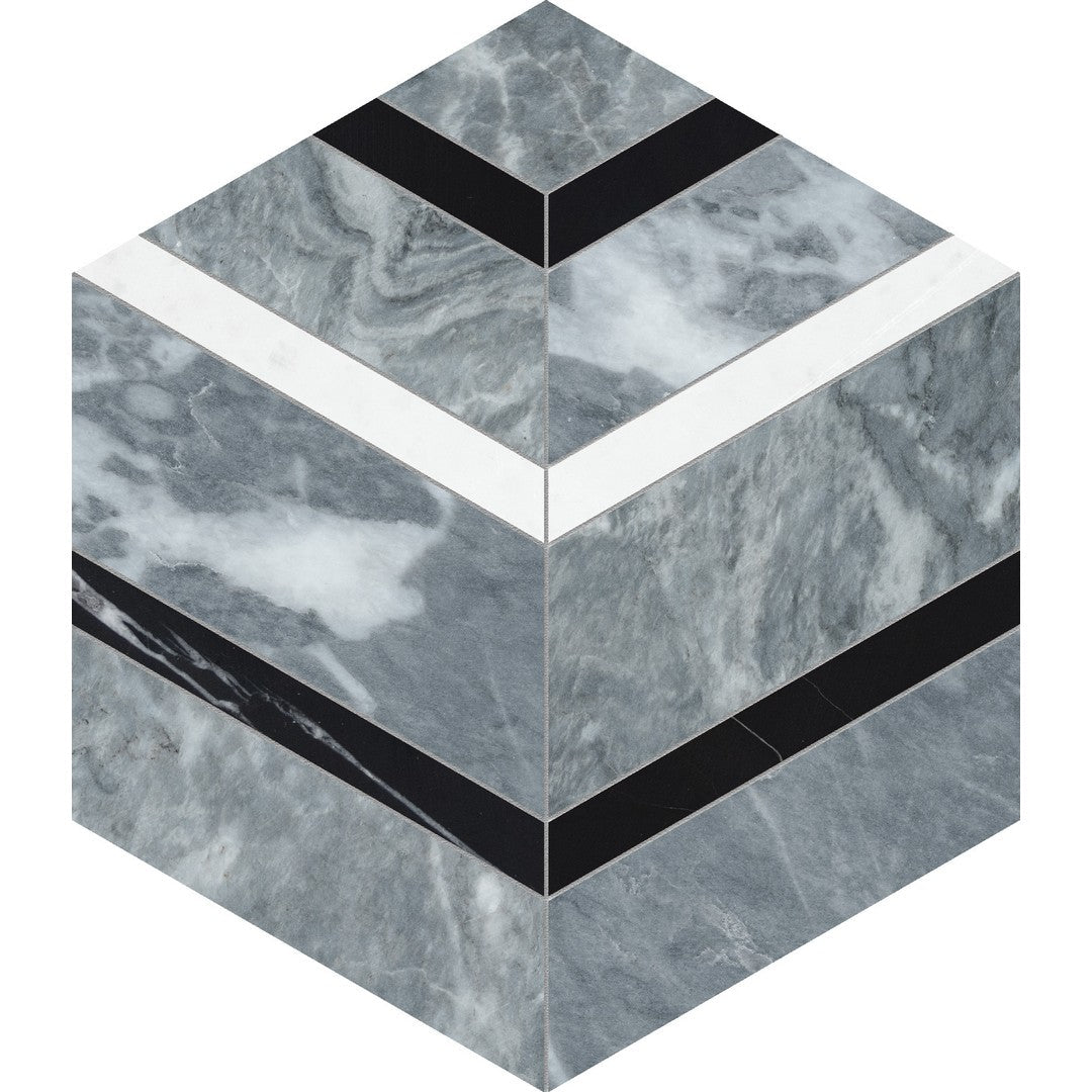 Anatolia Utopio 6" x 5" Honed & Polished Marble Hexo Mosaic