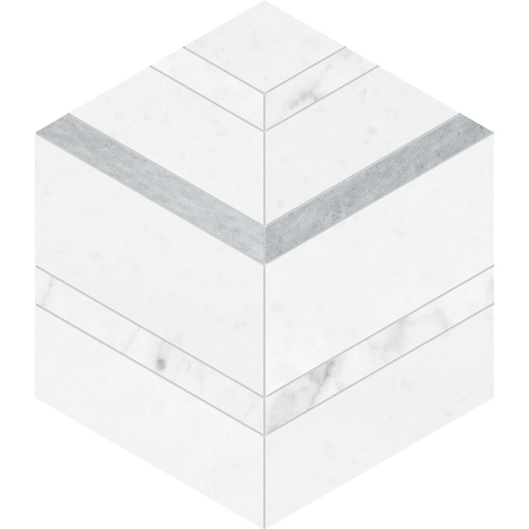 Anatolia Utopio 6" x 5" Honed Marble Hexo Mosaic
