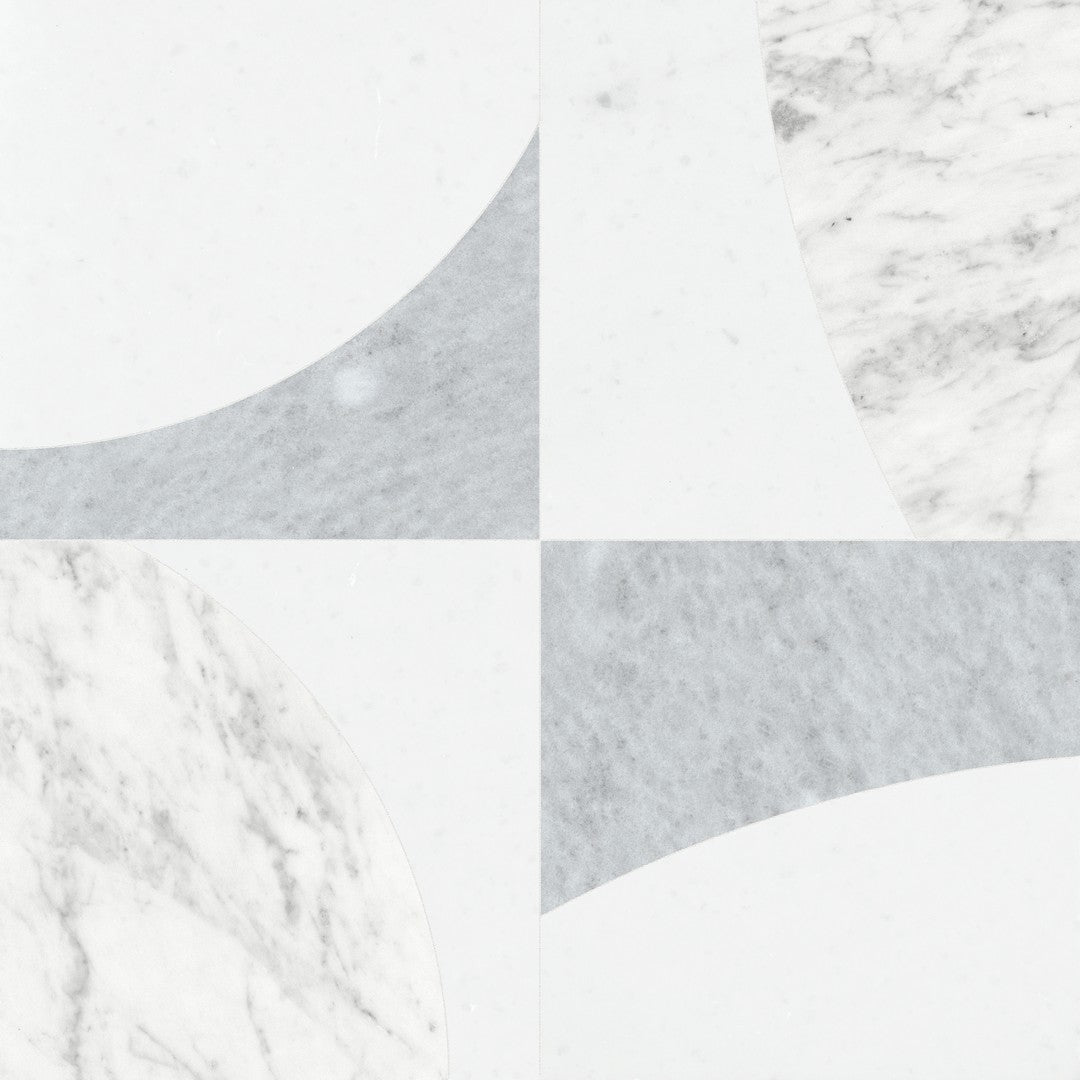 Anatolia Utopio Eclypse 12" x 12" Honed Marble Demilune Mosaic