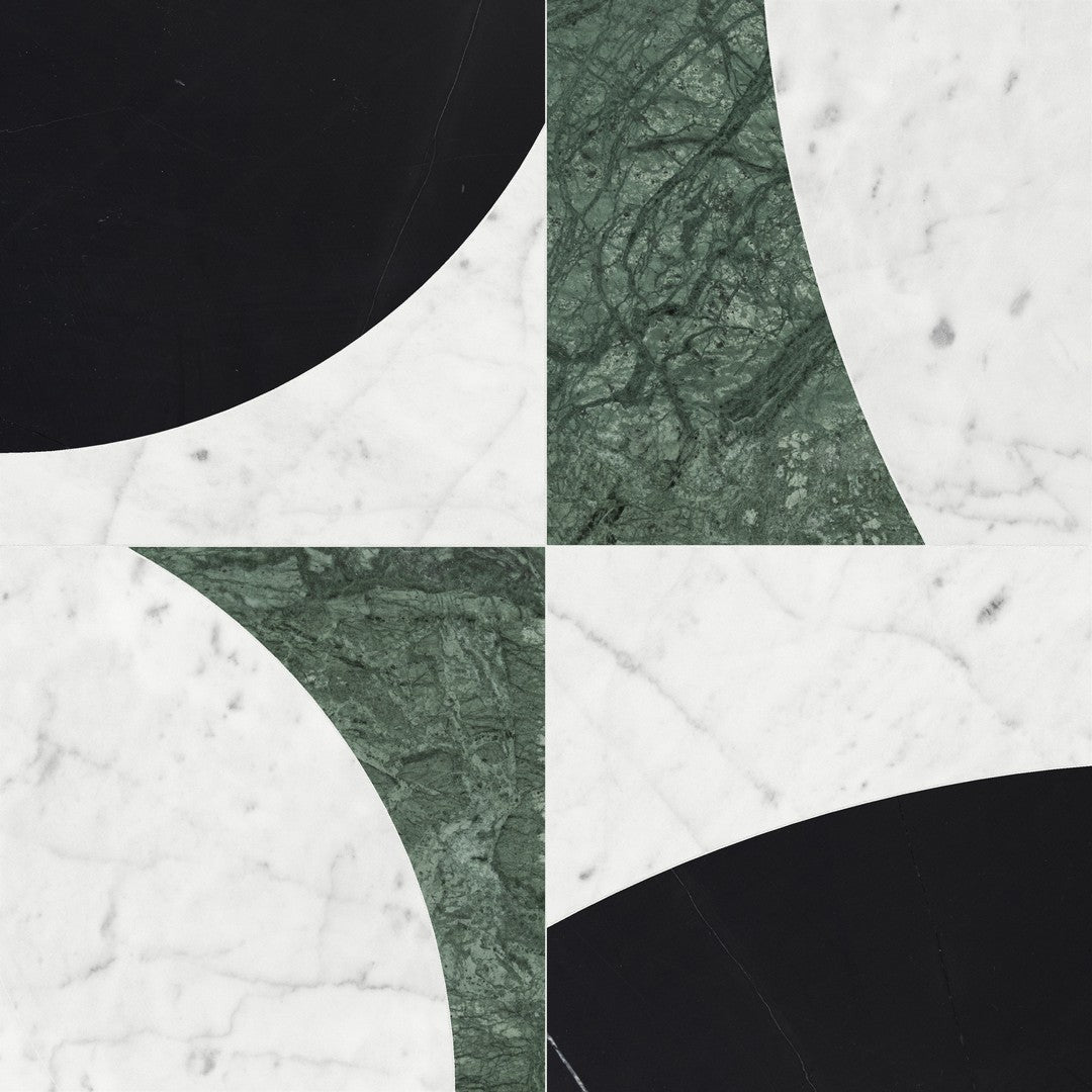 Anatolia Utopio Eclypse 12" x 12" Polished Marble Demilune Mosaic