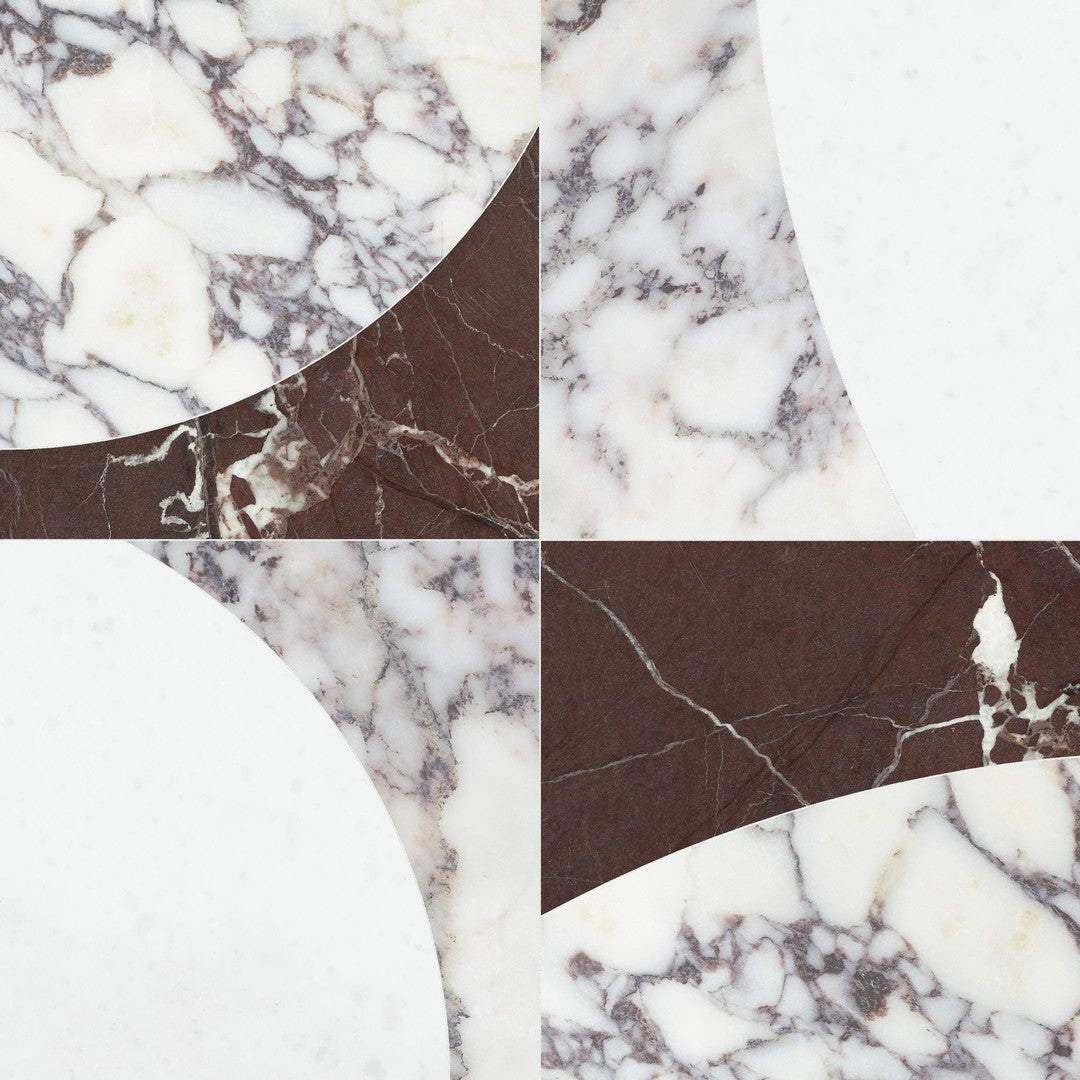 Anatolia Utopio Eclypse 12" x 12" Honed & Polished Marble Demilune Mosaic