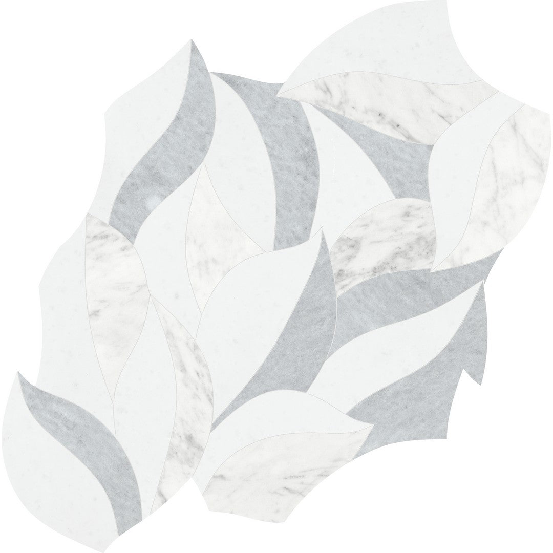 Anatolia Utopio Lush 12" x 12" Honed Marble Leaf Mosaic