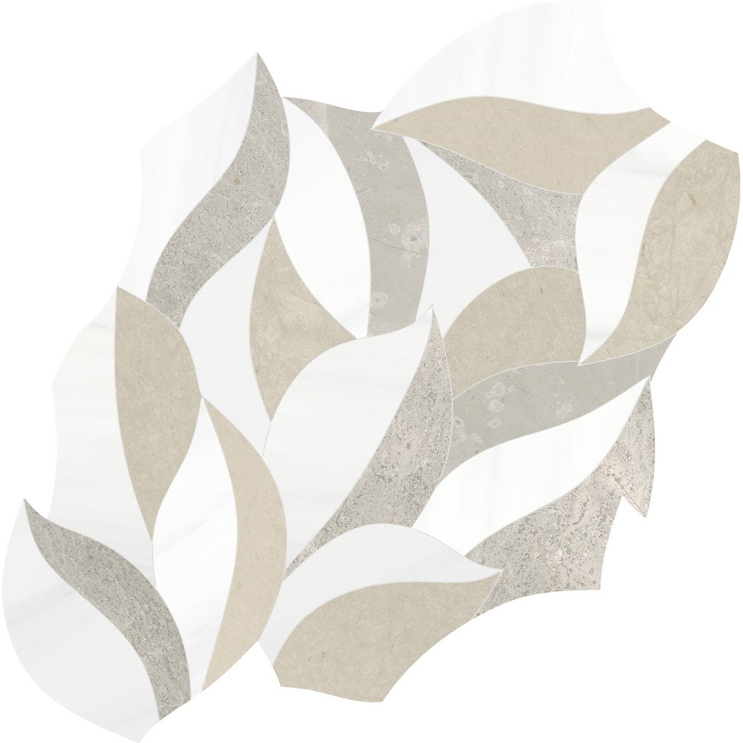 Anatolia Utopio Lush 12" x 12" Honed Marble Leaf Mosaic