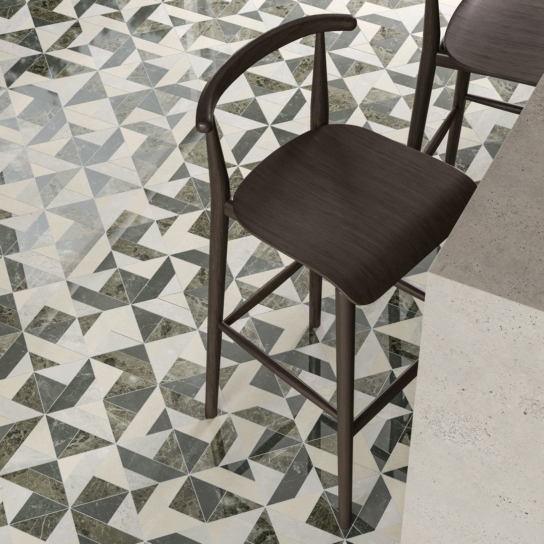 Anatolia-Utopio-16-x-16-Honed-&-Polished-Marble-Triangle-Mosaic-Terra