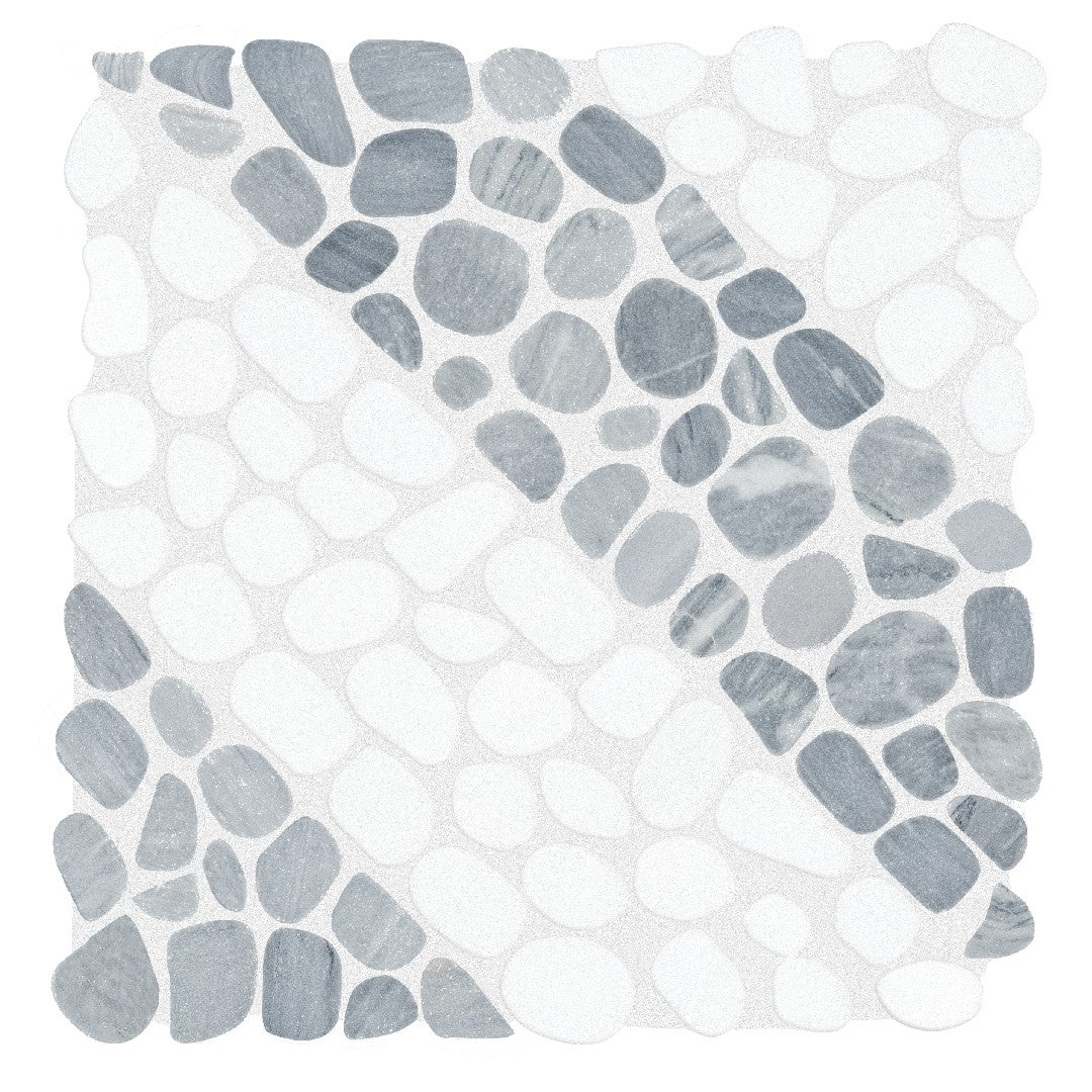 Anatolia Cabana Pebble 12" x 12" Tumbled Natural Stone Axis Pebble Mosaic