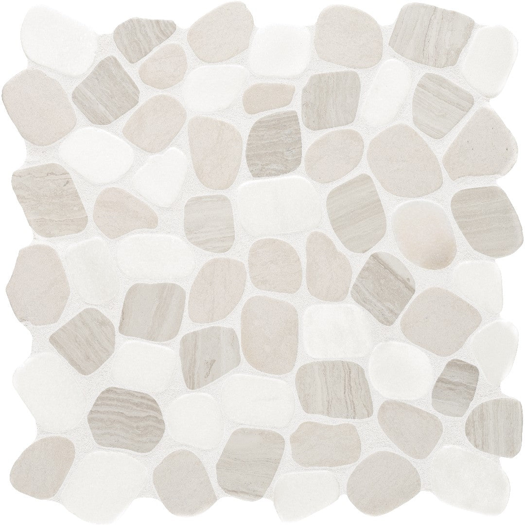 Crossville Cabana Pebble 12" x 12" Tumbled Natural Stone Blend Pebble Mosaic