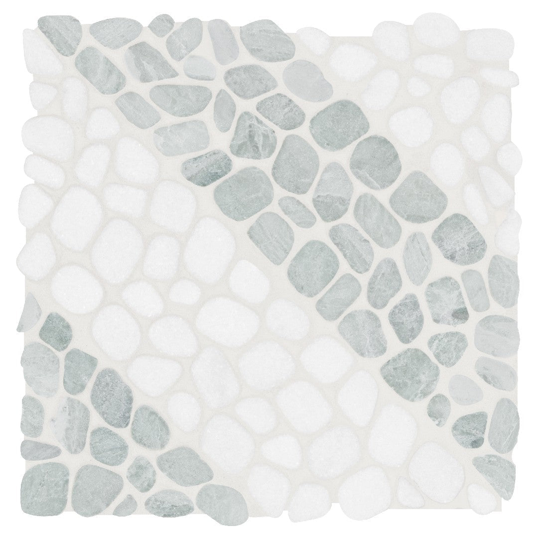 Crossville Cabana Pebble 12" x 12" Tumbled Natural Stone Axis Pebble Mosaic