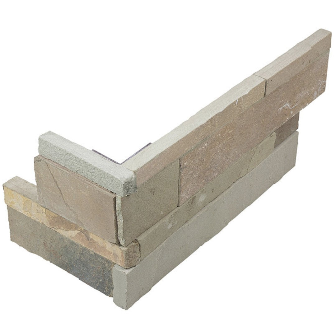 Crossville Ledge Stone 6" x 18" Textured Natural Stone Assembled Corner