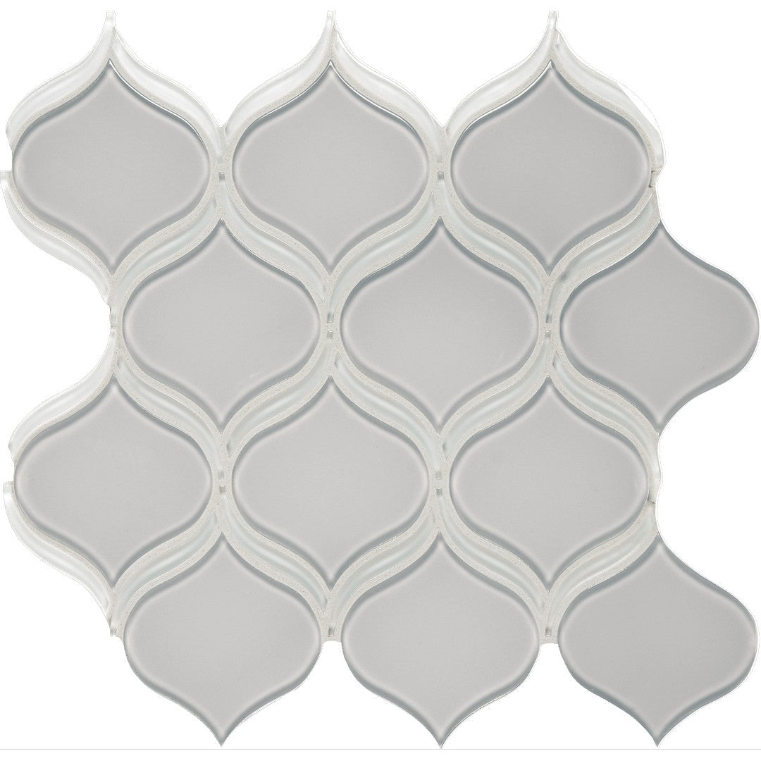 Tesoro Element 11.25" x 11.75" Interlocking Arabesque Glass Mosaic