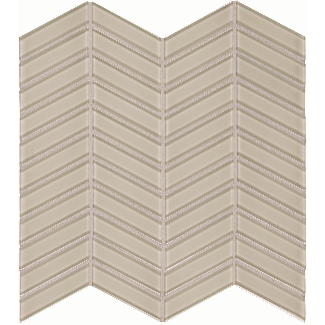 Tesoro Element 11.75" x 11.75" Interlocking Chevron Glass Mosaic