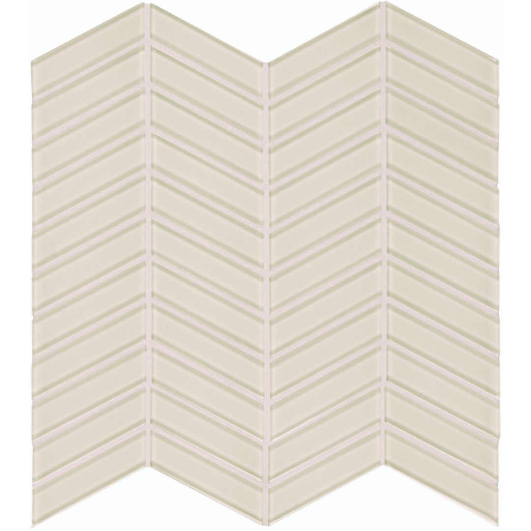 Tesoro Element 11.75" x 11.75" Interlocking Chevron Glass Mosaic