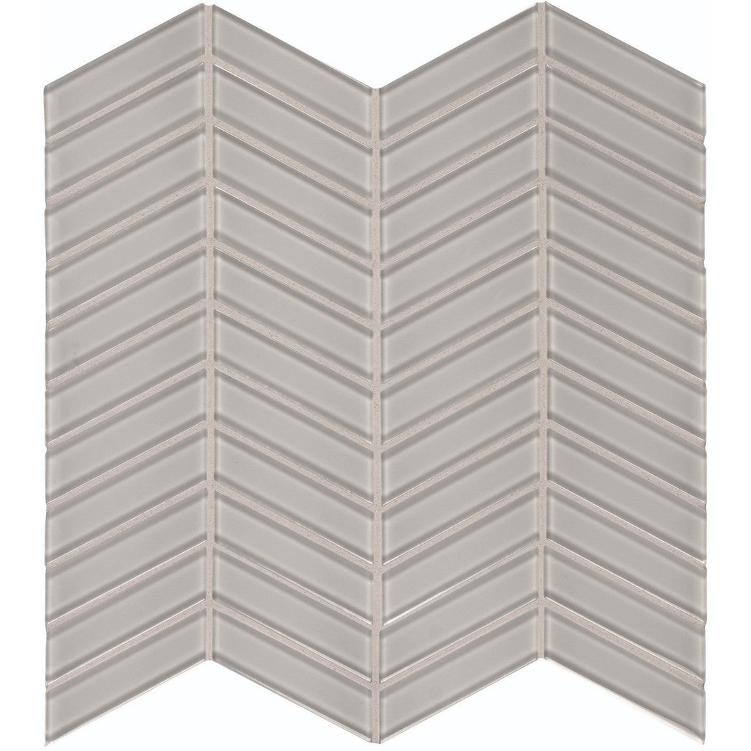 Tesoro Element 11.75" x 11.75" Interlocking Chevron Glass Mosaic
