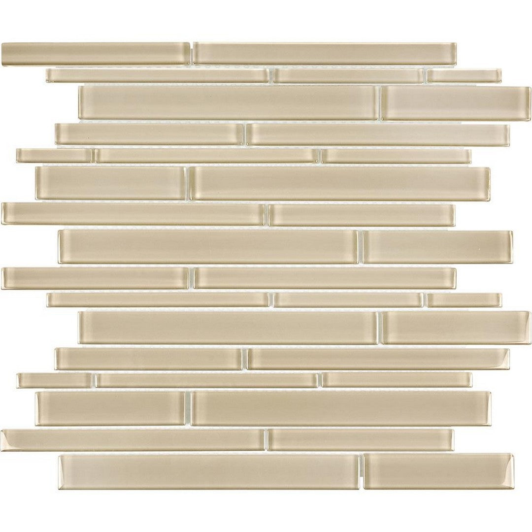Tesoro Element 11.75" x 11.75" Interlocking Random Linear Glass Mosaic