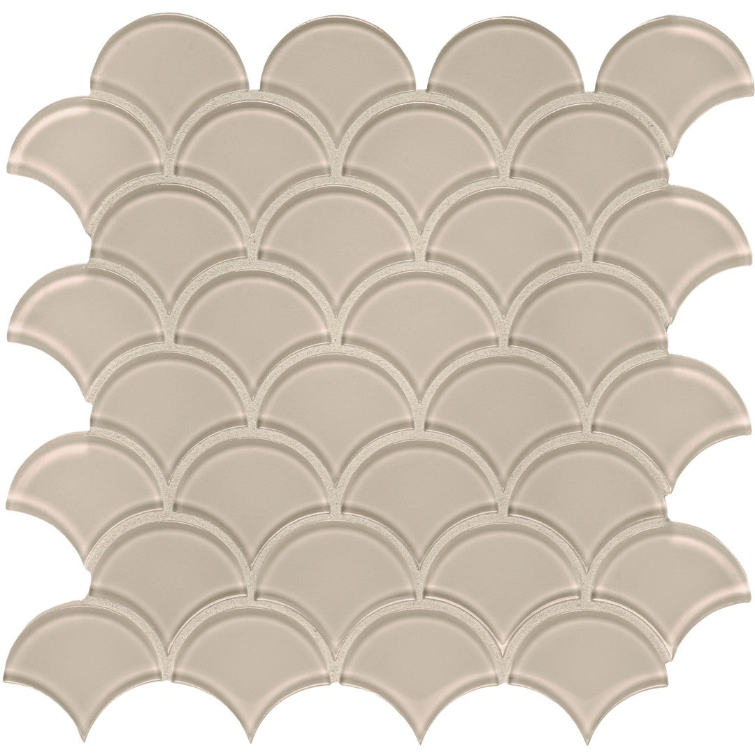 Tesoro Element 11.75" x 11.75" Interlocking Scallop Glass Mosaic
