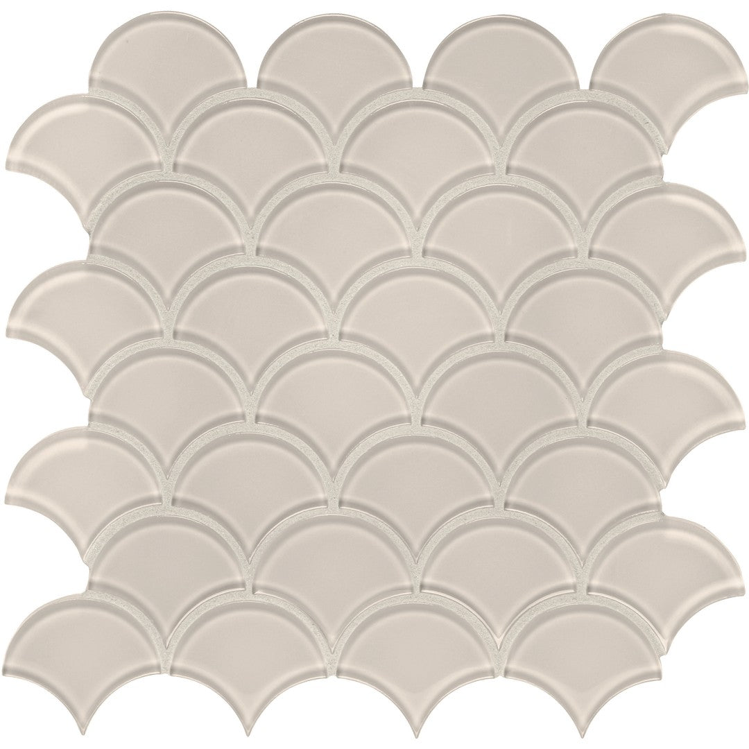 Tesoro Element 11.75" x 11.75" Interlocking Scallop Glass Mosaic