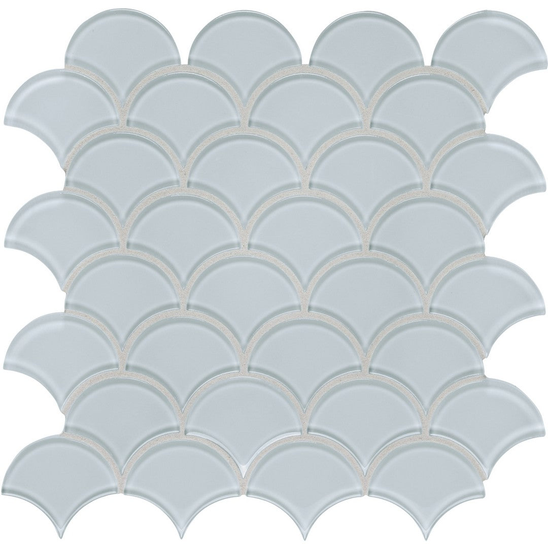 Tesoro Element 11.75" x 11.75" Interlocking Scallop Glass Mosaic